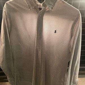 I am selling a black and white squared dress shirt